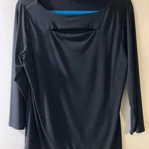3/4 sleeve top with chest slit
